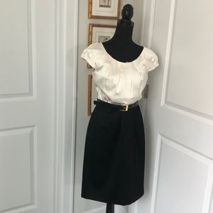 NWOT Antonio Melani white and black dress